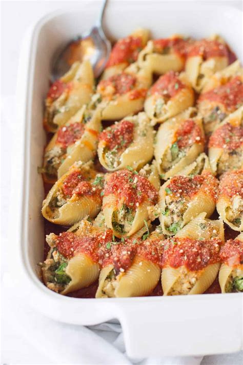 Vegan Stuffed Shells With Cashew Ricotta And Parmesan Wholefully