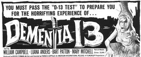 Horror Film Review Dementia 13 Dir By Francis Ford Coppola Through