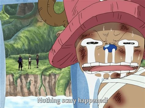 Everyone talks about Zoro's "nothing happened!" Or Sanji's "Thanks, I