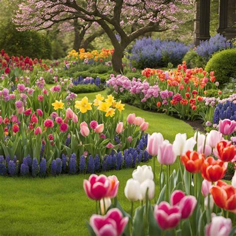 spring garden decor ideas  vibrant flowers slick garden