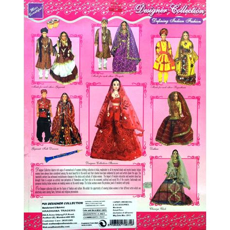 High Quality Bendable Barbie Doll In Traditional Indian Clothing Lehnga