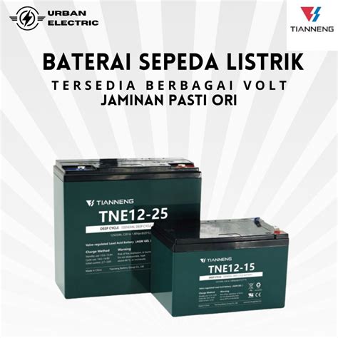 Jual TIANENG TIANNENG BATERAI SEPEDA LISTRIK AKI KERING BATERAI SLA 40V