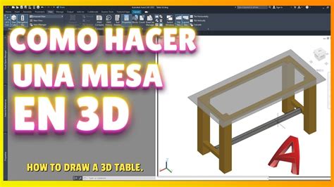 Como Dibujar Una MESA En AutoCAD En 3D 3D Mesa In Less Than 5 Min