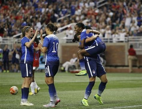 Crystal Dunn 25 Of The United States Jumps Into The Arms Of Ali