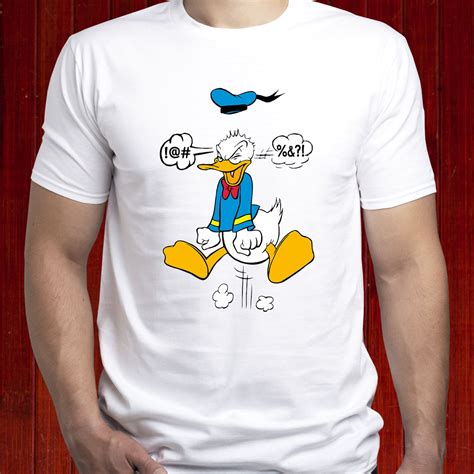 Angry Donald Duck T Shirt Donald Duck Swearing Tshirt Disney Etsy