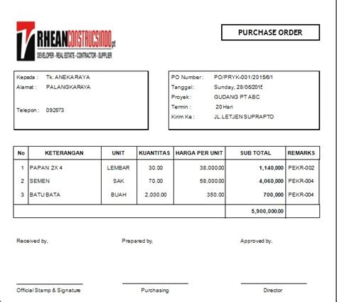 Contoh Po Purchase Order Dan Cara Membuatnya Kumpulan Hot Sex