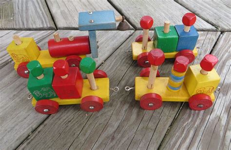 Vintage 1950's Mini Wooden Circus Train Set With Removable Animal ...