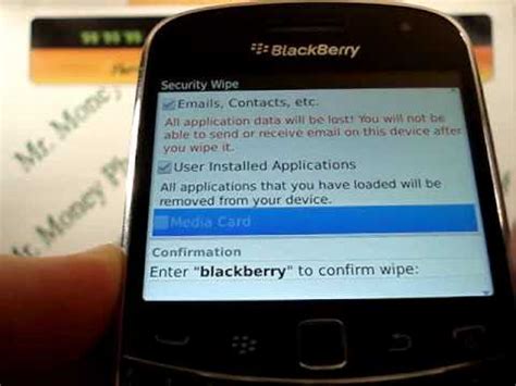 Hard Reset Blackberry Bold Wipe Data Master Reset Restore To