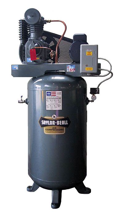 Vertical Air Compressors Industrial Two Stage Electric Saylor Beall