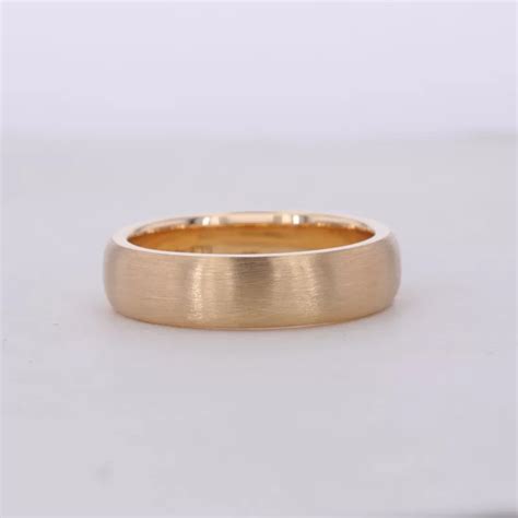 14k Yellow Gold Slightly Domed Comfort Fit Wedding Ring