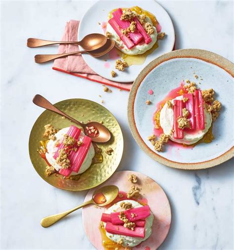 Rhubarb Cheesecake With White Chocolate Crumble Recipe Sainsbury`s