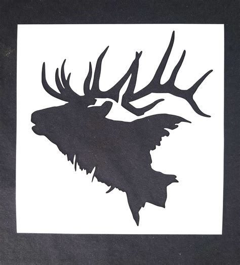 Elk Head Silhouette Stencil For Any And All Projects You May Have Wipe