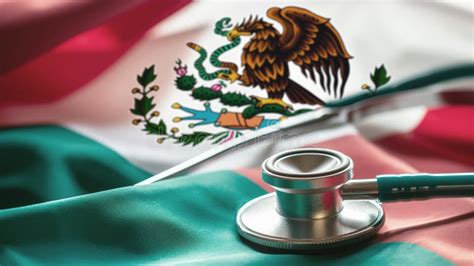 Stethoscope Resting On The Mexican Flag Symbolizing Healthcare And