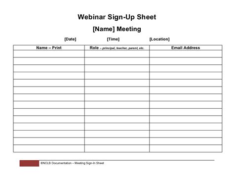 Free Email Sign Up Template - Printable Templates