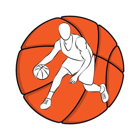 Premium Vector | Basketball outline player