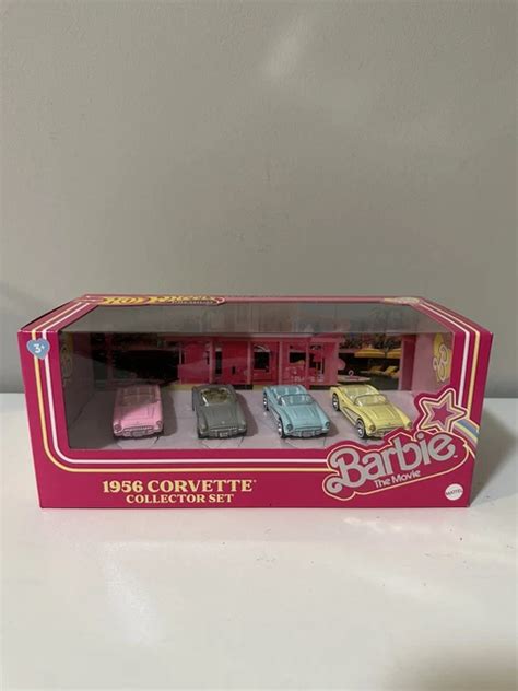 HOT WHEELS BARBIE The Movie 1956 Corvette Collector Set 4 Pack Fast Ship 57 31 PicClick UK
