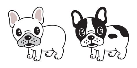 dog vector french bulldog icon cartoon character pug logo illustration ...