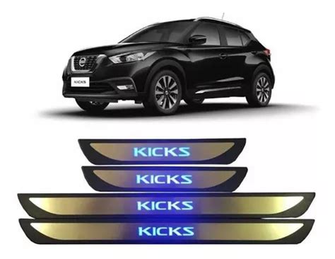 Soleira Iluminada Led Aço Inox Escovado Nissan Kicks 2018 Frete grátis