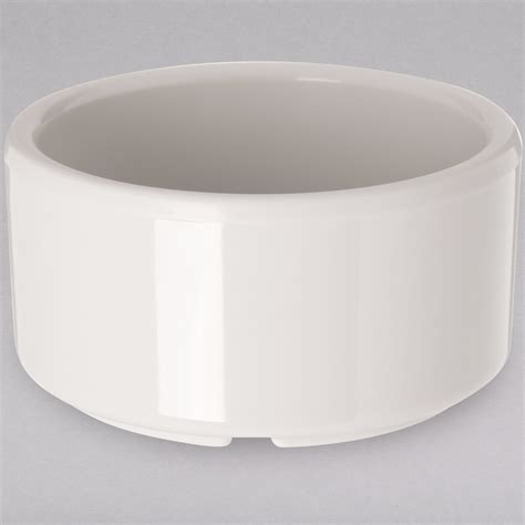 Carlisle Oz Ivory Bone Straight Sided Melamine Ramekin Case