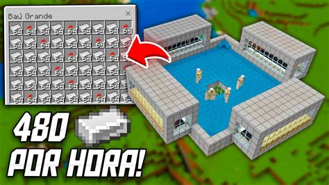 Minecraft Bedrock Como Fazer Mega Farm De Ferro Muito Eficiente