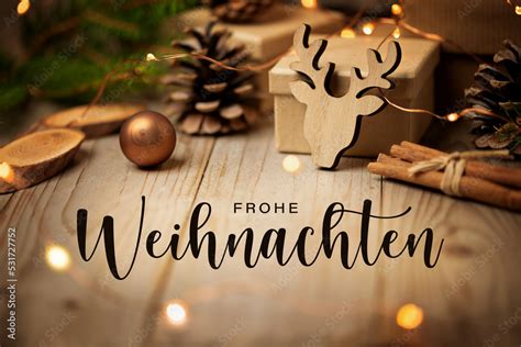 Weihnachtskarte Weihnachtsgruß Frohe Weihnachten Natürliche