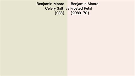 Benjamin Moore Celery Salt Vs Frosted Petal Side By Side Comparison