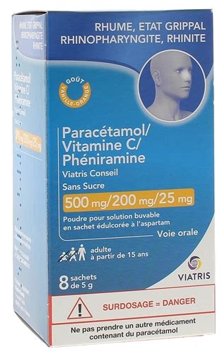 Parac Tamol Vitamine C Ph Niramine Mylan Tats Grippaux