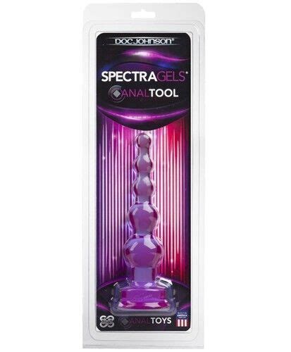 Doc Johnson Spectra Gels Anal Tool Purple Beaded Butt Plug Probe Ebay