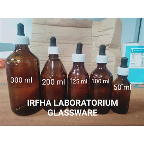 Jual Botol kaca pipet tetes 50 ml, 100 ml, 125 ml, 200 ml, 300 ml - 125 ...