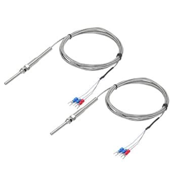 Meccanixity Pcs Pt Rtd Thermocouple Stainless Steel M Temperature