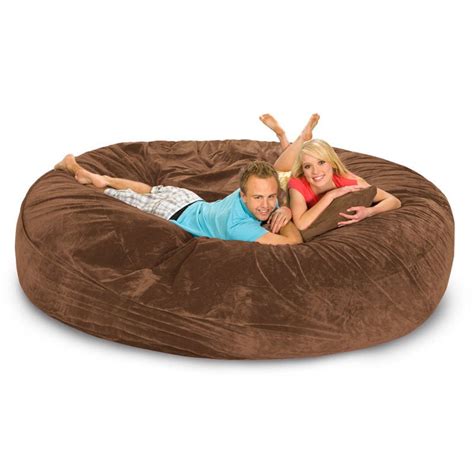 Relax Sack 8 Ft Microsuede Foam Bean Bag Sofa