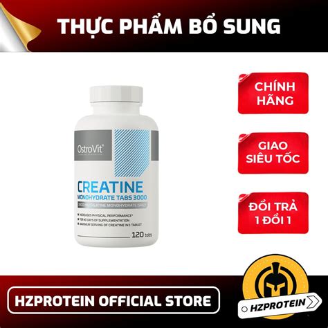 OstroVit Creatine Monohydrate 3000 3300mg 120 viên Dạng viên tăng