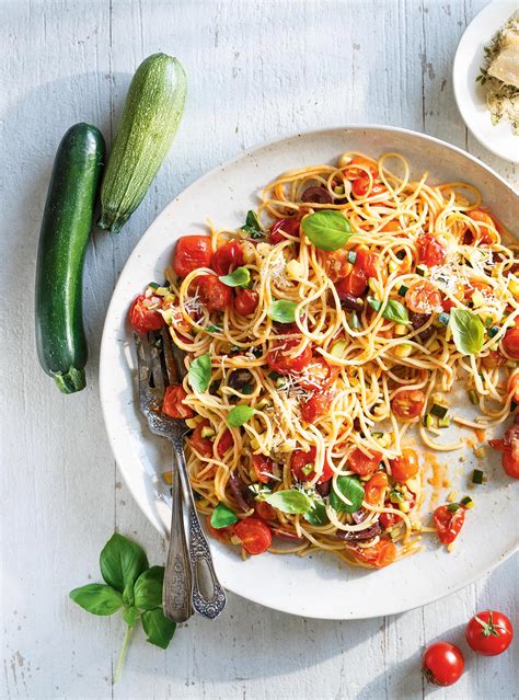 Spaghettis Aux Tomates Cerises Et Aux Courgettes RICARDO