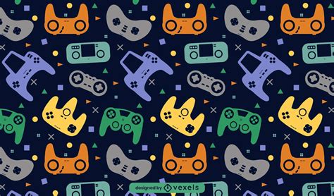 Video Game Console Hobby Pattern Design Vector Download