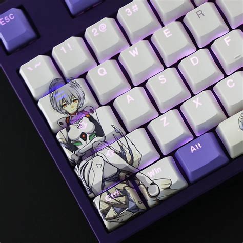 Neon Genesis Evangelion Ayanami Rei PBT Keycaps Keycap Mechanical