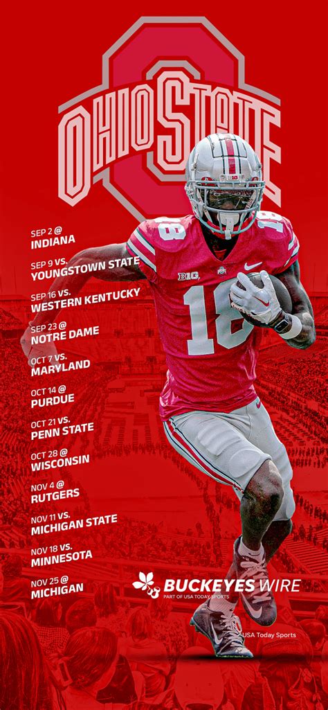 Free Printable Ohio State Buckeyes Football Schedule 2017 Download