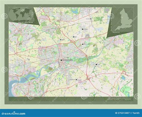 Warrington England Great Britain Osm Labelled Points Of Cit Stock Illustration