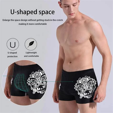 Swimming Trunks Silky Touch Drawstring Elastic Waistband Men Adult Hot Spring Swimming Trunks