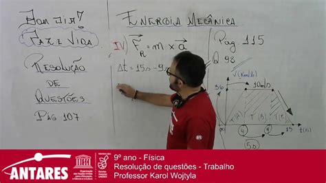 Ano F Sica Resolu O De Quest Es Trabalho Professor Karol