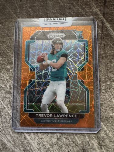 Panini Prizm Trevor Lawrence Orange Lazer Prizm Jaguars Qb Rc