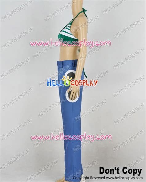 One Piece Cosplay Nami Green Bikini Suit Costume