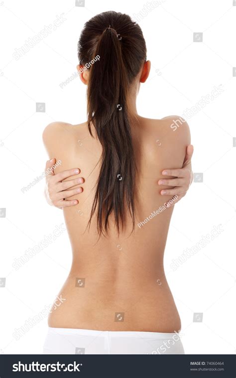 Portrait Beautiful Naked Woman Backisolated On Stock Photo 74060464 Shutterstock
