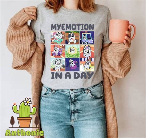 My Emotions In A Day Shirt Bluey Muffin Tshirt Muffin Shirt Etsy