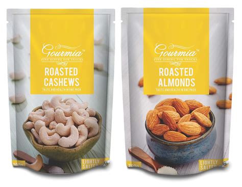 Gourmia Combo Of Roasted Lightly Salted Almonds Cashews Combo G