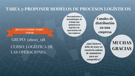 TAREA 3 PROPONER MODELOS DE PROCESOS LOGÍSTICOS by Marín Tobar on Prezi