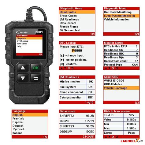 Launch Creader CR3001 Full OBD2 Scanner Engine Code Reader