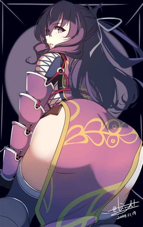 Tinybiard Rixia Mao Ao No Kiseki Eiyuu Densetsu Highres 1girl Armor Artist Name Ass