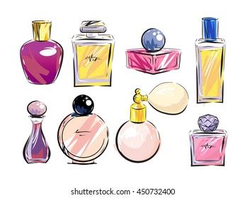 Bottles Different Perfume Shapes Royalty Free Images Stock Photos