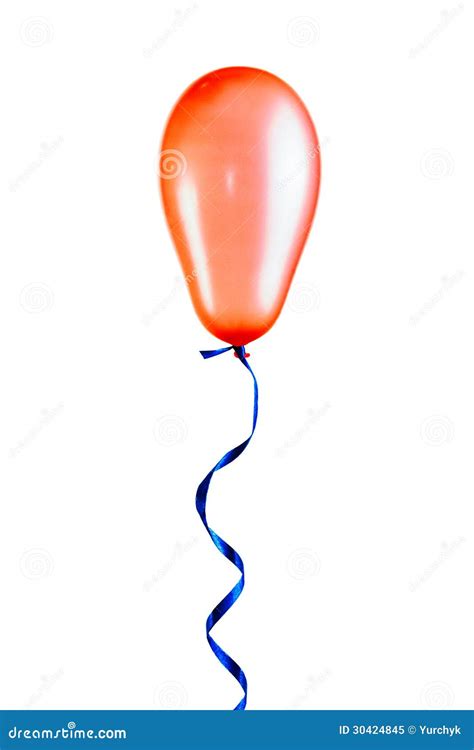 Red Balloon Isolated On White Stock Image Image Of Filled Decoration