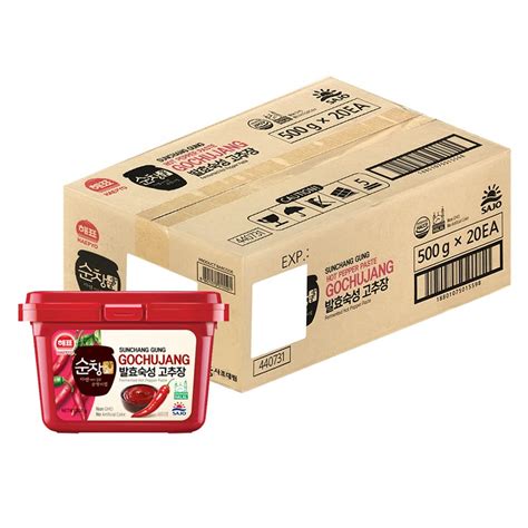 Buy Halal Sajo Haepyo Sunchang G Hot Pepper Paste Gochujang 500g Box Of 20 Online At